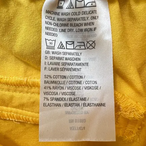 Isaac Mizrahi Capri 19' Pants Elastic Waist Pull On Yellow Size 14T Summer Chic