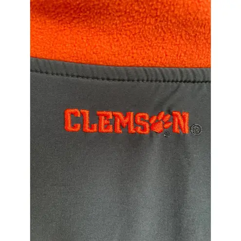 Colosseum Clemson Tigers, Size XL, Fleece Zip Up Jacket, Orange & Gray, Embroidered