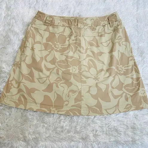 Josephine Chaus Tan Floral Skort Golf Athleisure Sz 8