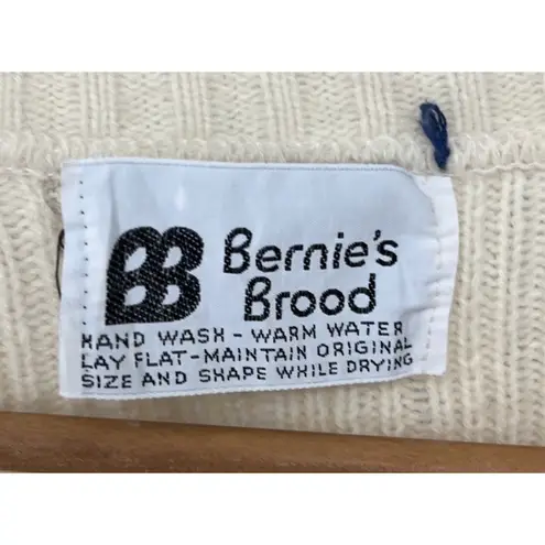 VTG 70s Bernie’s Brood Cream Knit Sweater Vest Womens Size Small Preppy Academia