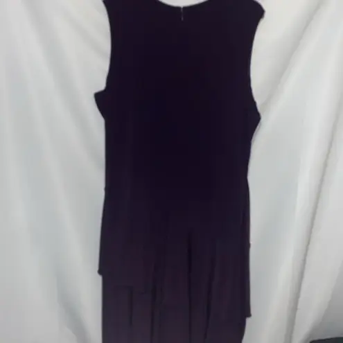 Carmen Marc Valvo WO SIZE 22 Eggplant purple Asymmetrical Sheath Dress CLEAN