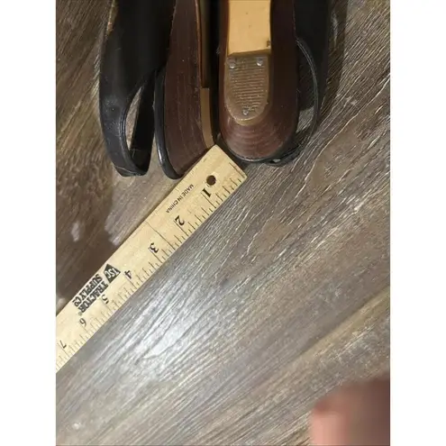 Fashion 10 Endicott Johnson Vintage Leather Pumps Wedge Classic Minimalist Black Size 5.5