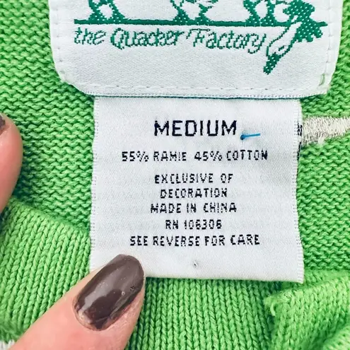 Quacker Factory Cardigan Sweater M Embroidered Lighthouse Boats Beach Striped - Image 10