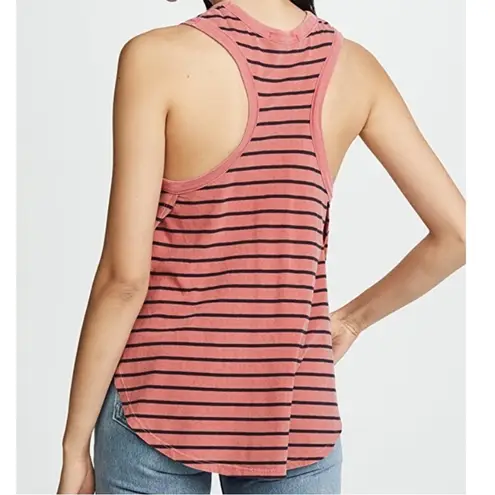 Stateside Anthropologie Striped Racerback Tank Pink size S