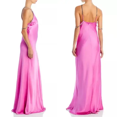 L'Agence L’Agence Majesty Chain Trim Gown in Pink, Size 2 New w/Tag