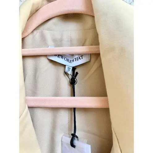 We Wore What NWT Suiting Twill Notch Lapel Blazer Coat Jacket Beige Womens Size XS
