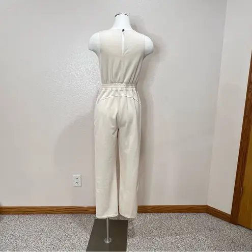 Cream Sleeveless Jumpsuit Romper Size Medium