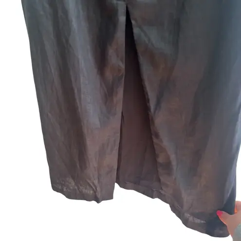 STAUD NEW NWT Jada Embellished Cutout Linen Maxi Dress In Black