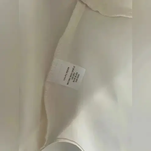 Amanda Uprichard  Clarita Wrap Top in Cream​​​​ vintage peplum style size medium