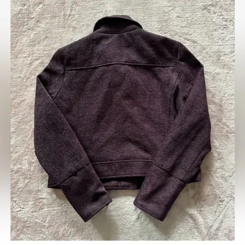 Cupcakes and Cashmere Women’s Crop Moto Full Zip Jacket Size Medium Purple