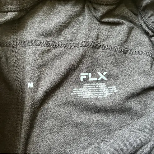 FLX Embrace High Waisted Wide Leg Sweatpants Drawstring Womens Medium Black