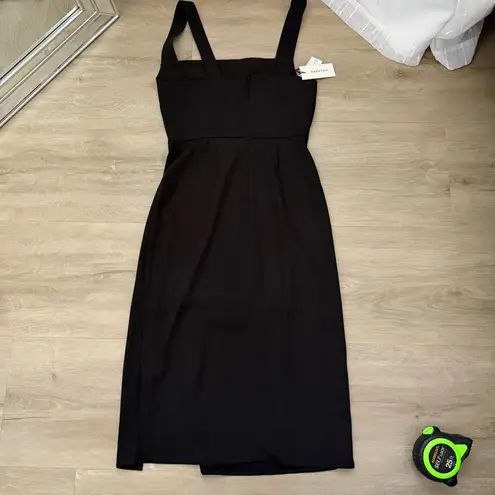 Aritzia  Babaton '90S SLIT Black MIDI DRESS