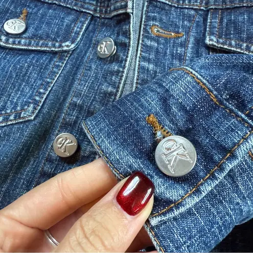 Vintage Y2K Calvin Klein Jeans Denim Jacket Blue Size M