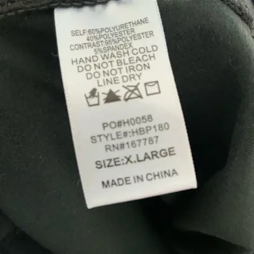 Hunter & Brown Black Faux Leather Spandex Leggings XL