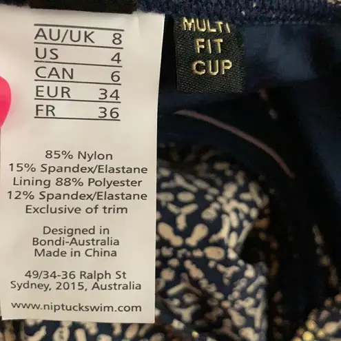 Nip Tuck Joanne twist front tummy control onepiece Blue Size 4