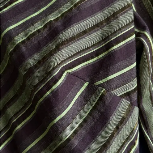 Promod Green and Black Fitted Button Down Shirt Size XS