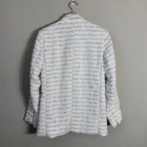 MISA Los Angeles Penny Tweed Blazer Jacket Women's XS Winter White Career NWT