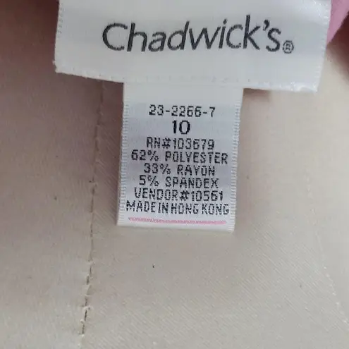 Chadwick's pink cropped wide leg pants size 10