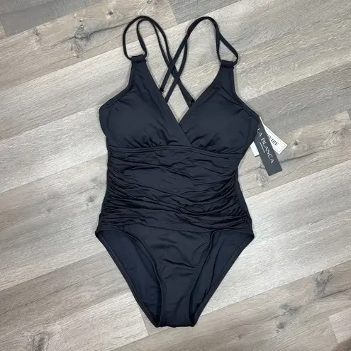 La Blanca Island Goddess One Piece Swimsuit Black 4