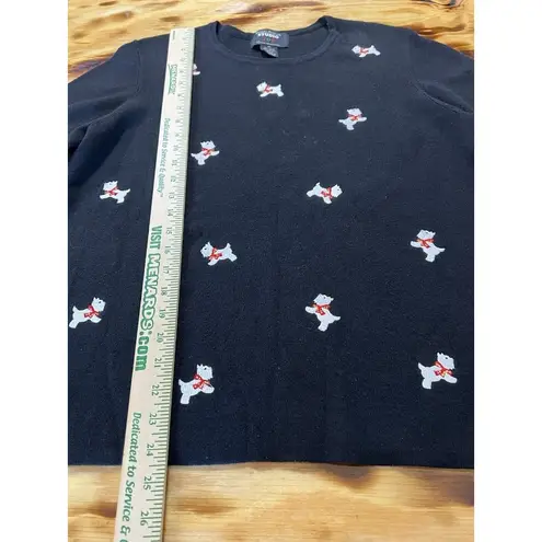 Designers Originals Studio Joy Women Sweater Dog Christmas Size XL Holiday