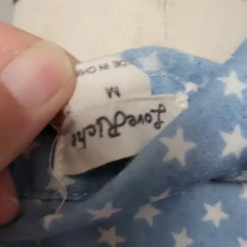 Love Riche patriotic distressed button down size medium
