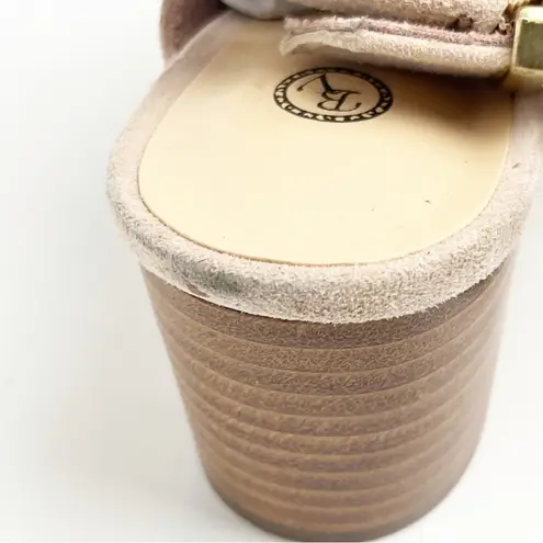 Bella Vita Pink Leather Upper Ankle Straps Open Toe Chunky Heel Sandals, Size 7