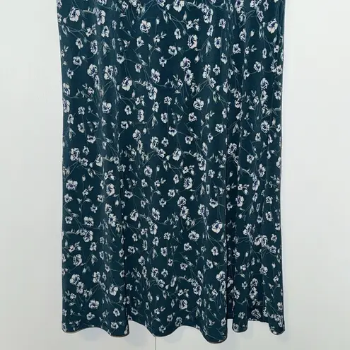 Kaileigh Suzanna Teal Green Floral Short Sleeve Dress Women’s Small S