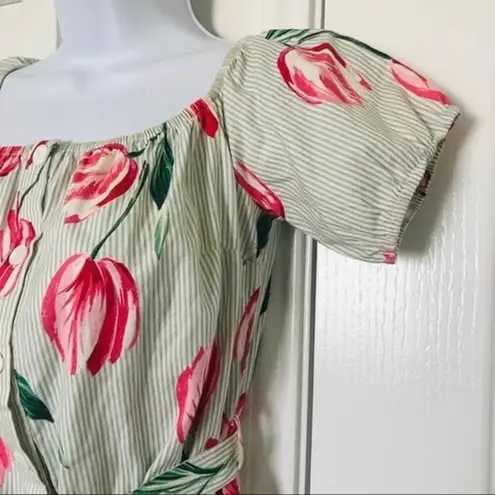 L'Academie X Revolve The Callao Midi Dress Mint Tulip Floral size S