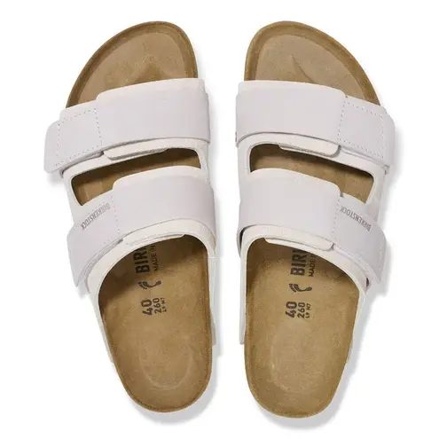 Birkenstock  Uji Sandal in Antique White 41 10 Women Nubuck Suede Leather slides