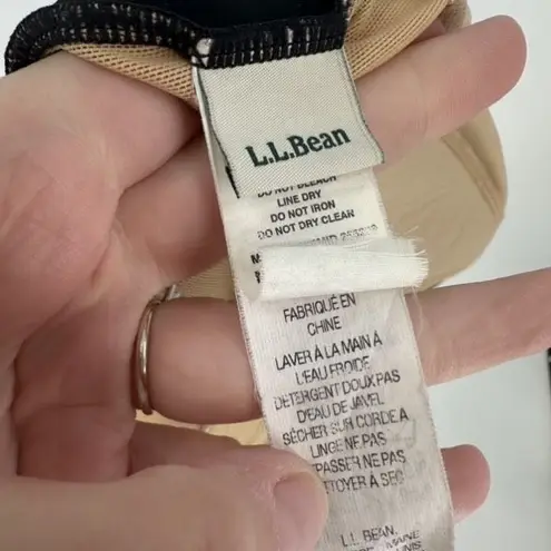 LL Bean Y2K One Piece Black Swimsuit Size 6 Small Bathing Suit Modest