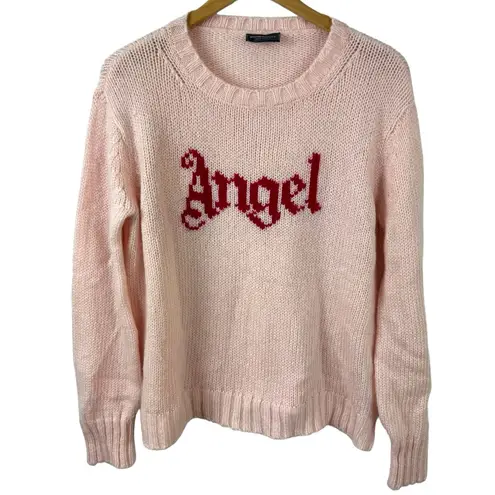 Wooden Ships  Caprice Angel Knit Sweater Pink Sapphire Mohair Wool Slouchy Medium