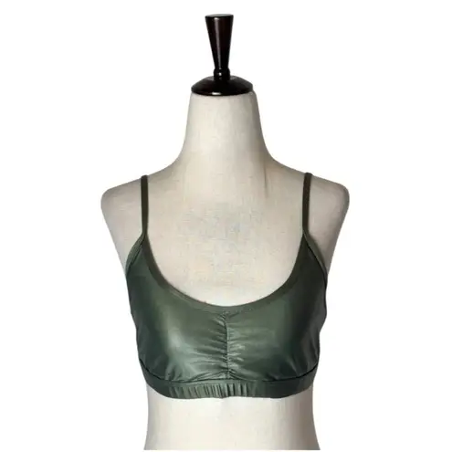 Koral Sports Bra Women Small Olive Green Element Shimmer Strappy Yoga Athletic