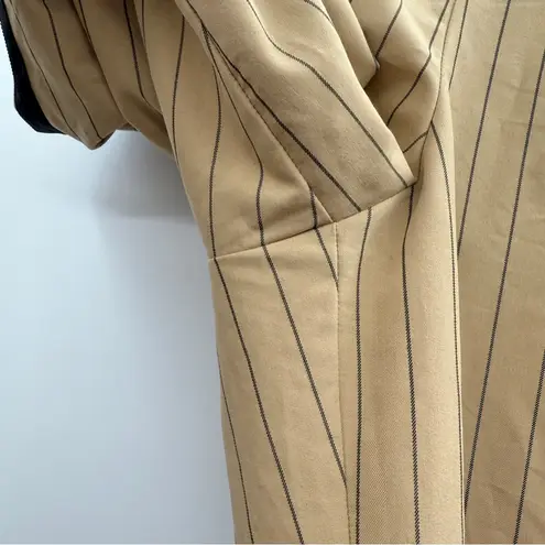 La Ligne x Target Side Stripe Tan & Black Wide Leg Trouser Pants Sz 1X Plus