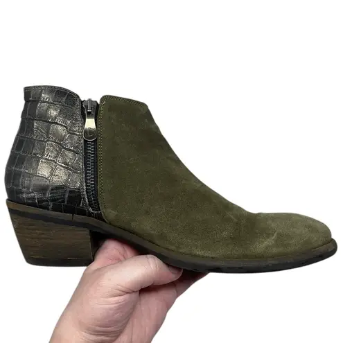 Kanna “Nat” Suede Ankle Boots Womens Size EU 39 US 8 Green Leather Bohemian Boho