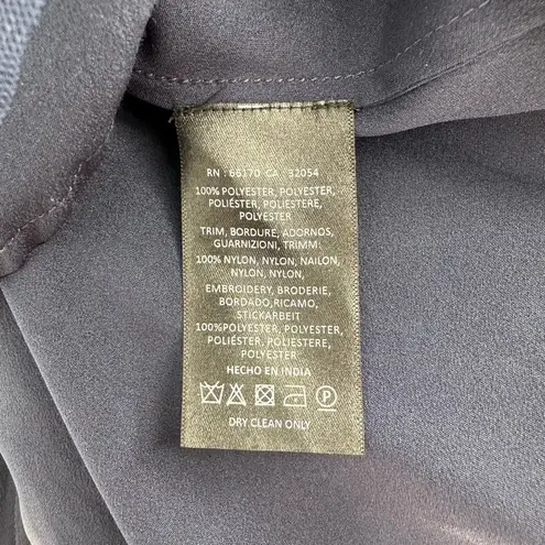 Maeve Navy Coral Floral Appliqué Circle Skirt size 0