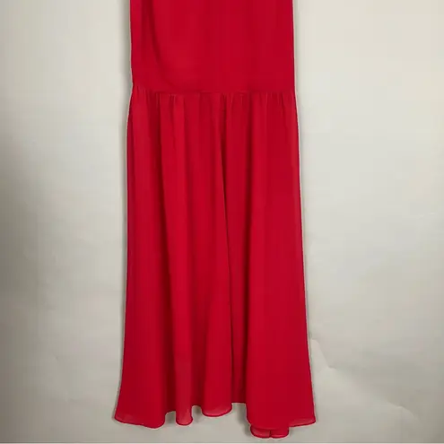 Privacy Please Privacy Please Revolve Dress Red Lobster Maxi XS Ruffle Sleeve Gown NO BELT - Image 13
