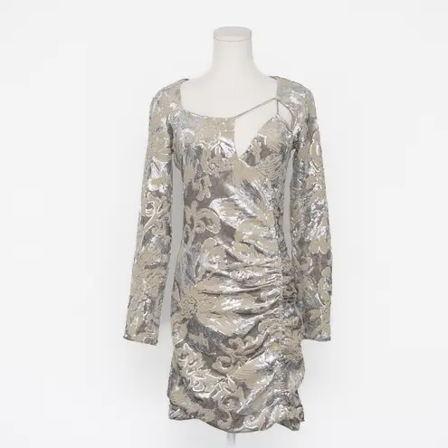 Maje Sequin Embroidered Velvet Dress