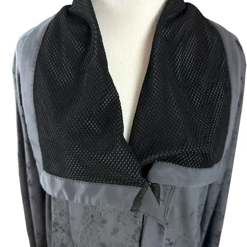 Vintage Y2K Deca Paris Fishnet Full Zip Jacket a WhimsyGoth Punk 12 Large Artsy Gray