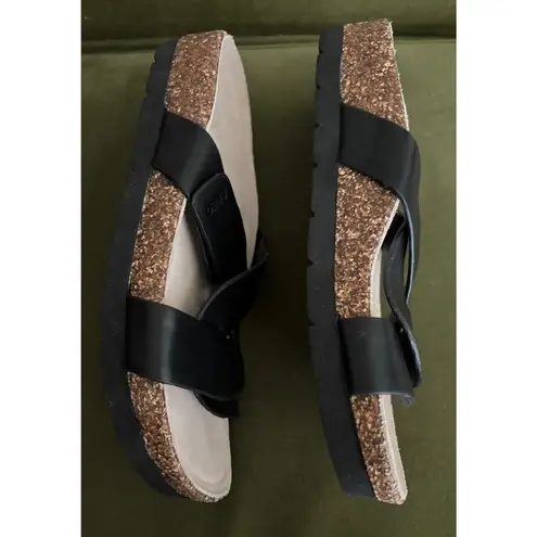 Abeo Lizzy Lanai Slide Slip On Casual Sandals Black Women's Size 7 Metatarsal