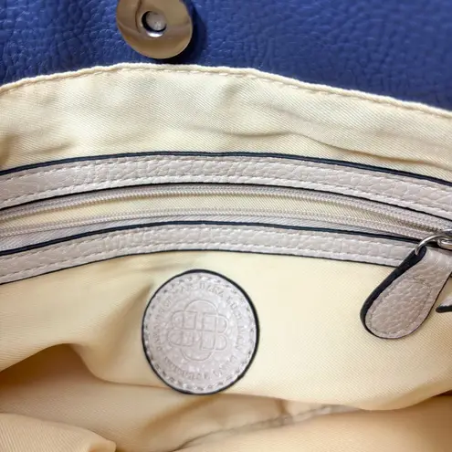 Dana Buchman Navy, Tan And Beige Crossbody Handbag/Women's Casual Purse Bag