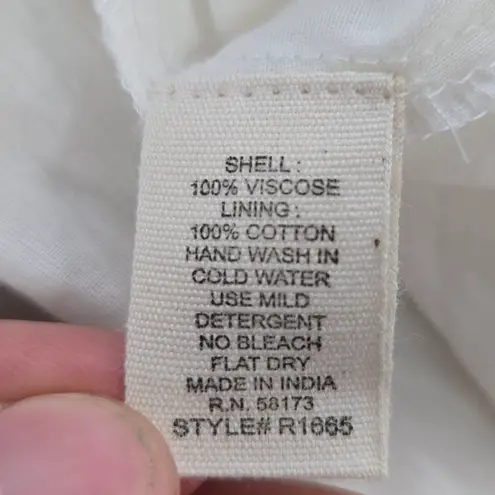 Raga Pink Mint Floral Tiered Maxi Dress Boho Festival Smocked Back Size XS NWT