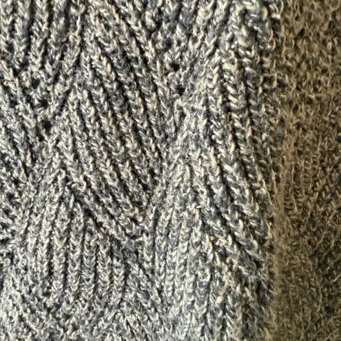 Sundance Gray Knit Turtleneck Sweater Women's Medium Long Sleeve Patterned - Image 5