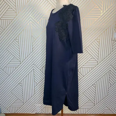 Scotch & Soda Navy Floral Applique Shift Dress