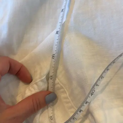 Garnet Hill 100% linen white 4” inseam shorts 16