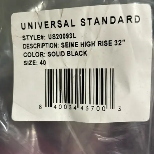 Universal Standard Plus Size Jeans High Rise Seine Skinny Black 40/4XL Long NWT