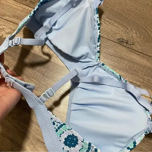 Aerie  Blue and Purple Patterned Padded Bralette