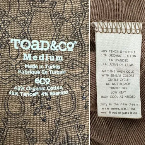 Toad & Co . Horny toad Rosmarie geometric print dress brown size medium M