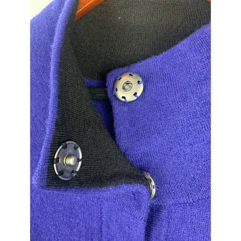 Chico's  Long Purple Wool Coat Jacket Size 3