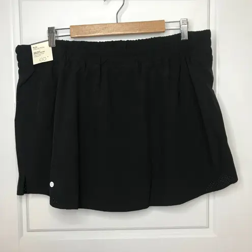 CALIA Mid Rise Infinity Run Skort Women's Plus Size 1X Run Collection Black NEW