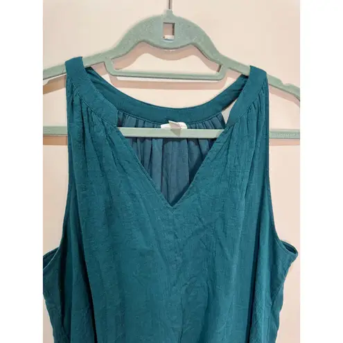 Garnet Hill Easy Cotton Gauze Cover-Up sz L Teal